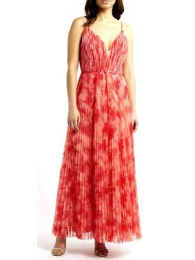 Hutch Pleated Maxi Dress Floral Size 12 New